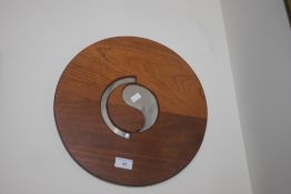 A UNUSUAL SMALL CIRCULAR MIRROR 35.5 CM