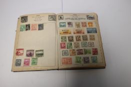 A STAMP ALBUM, STAMPS OF THE WORLD TO INCLUDE CHINESE EXAMPLES