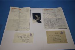 LEONARD MATTHEWS SIGNED LETTERS AND PHOTOGRAPH OF HUGH MCNEILL, - Leonard Matthews was editor,