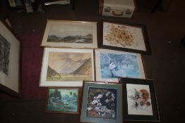 A QUANTITY OF ASSORTED FRAMED PICTURES