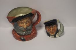 TWO ROYAL DOULTON CHARACTER JUGS, TO INCLUDE FALSTAFF AND CAPTAIN AHAB