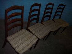 FOUR RETRO G-PLAN DINING CHAIRS