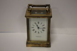 A GARRARD AND CO CARRIAGE CLOCK NO KEY
