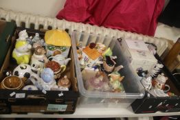 THREE TRAYS OF NOVELTY TEAPOTS (TRAYS NOT INCLUDED)