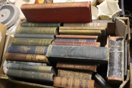 A TRAY OF ANTIQUARIAN BOOKS to include 'History of the Leeds Musical Festivals 1958-1889' by Fred R.