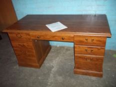 AN O'SULLIVAN MODERN TWIN PEDESTAL DESK
