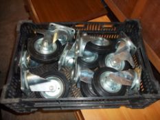 A SELECTION OF INDUSTRIAL TROLLEY WHEELS