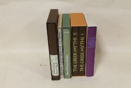SIX FOLIO SOCIETY BOOKS TO INCLUDE GREEK MYTHS 1 AND 2