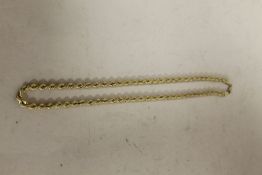 A HALLMARKED 9 CT GOLD TWO STRAND ROPE TWIST NECKLACE, APPROX WEIGHT 6.9 G