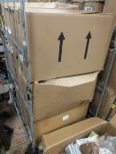 A CAGE OF BOXED WHOLESALE ITEMS TO INCLUDE PHONE CASES ETC - CAGE NOT INCLUDED