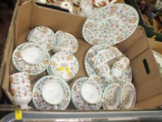 A TRAY OF MINTON HADDON HALL CHINA