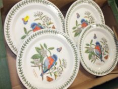 SIX PORTMEIRION BOTANIC GARDEN BIRDS PLATES