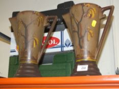 A PAIR OF ART DECO JUGS