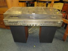 A RETRO MURPHY STEREO MUSIC CENTRE WITH SPEAKERS - HOUSE CLEARANCE