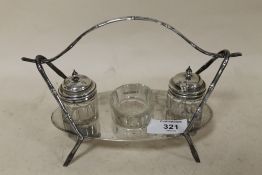 A SILVER CONDIMENT SET - APPROX 202.7 G