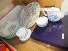 A TRAY OF MINTON CERAMICS