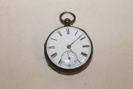 A CHESTER HALLMARKED SILVER OPEN FACED MANUAL WIND POCKET WATCH, WORKING CAPACITY UNKNOWN