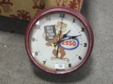 AN ESSO TIGER WALL CLOCK