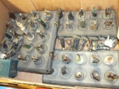 A SET OF LEAD LORD OF THE RINGS CHESS PIECES