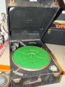 A WIND UP COLUMBIA GRAMOPHONE