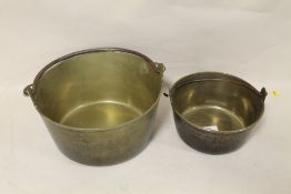TWO VINTAGE JAM PANS
