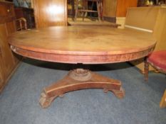 A WILLIAM IV MAHOGANY TILT TOP TABLE, DIA. 137 CM A/F
