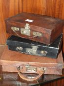 THREE SMALL VINTAGE CASES