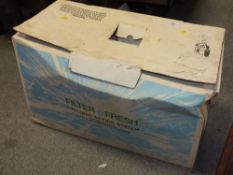 A RETRO STYLE TRI-STAR VACUUM - FILTER FRESH CYCLONIC ACTION SYSTEM