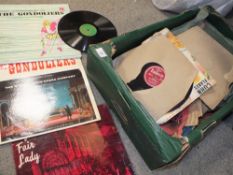 A BOX OF 78 RPM RECORDS