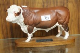 A BESWICK POLLED HEREFORD BULL