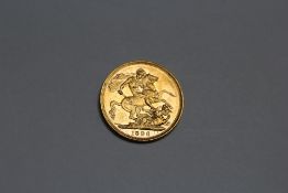 A VICTORIAN 1896 GOLD SOVEREIGN