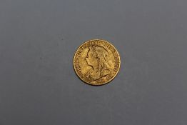A QUEEN VICTORIA 1897 HALF SOVEREIGN