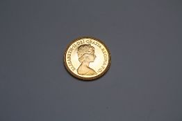 A CASED ELIZABETH II 1980 GOLD HALF SOVEREIGN