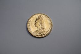 A VICTORIAN 1889 GOLD SOVEREIGN