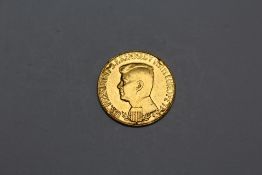 A COMMEMORATIVE PRESIDENT J F KENNEDY 1 DUCAT COIN 1963, approx weight 3.4g