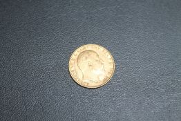 A EDWARD VII 1910 HALF SOVEREIGN