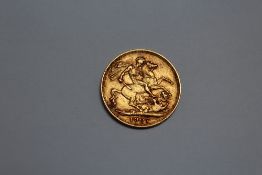 A EDWARD VII 1907 GOLD SOVEREIGN