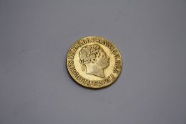 A GEORGE III GOLD SOVEREIGN DATED 1820