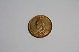 A VICTORIAN 1891 GOLD SOVEREIGN