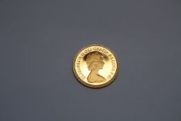 AN ELIZABETH II 1980 GOLD HALF SOVEREIGN