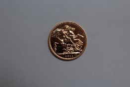 AN ELIZABETH II 2014 GOLD SOVEREIGN