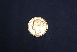 A QUEEN VICTORIA 1850 SOVEREIGN - SHIELD BACK