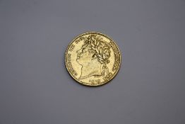 A GEORGE IIII GOLD SOVEREIGN DATED 1821