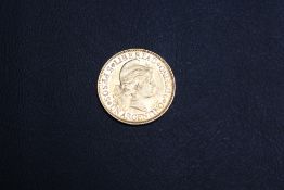 A REPUBLICA ARGENTINA 1882 GOLD 5 PESOS, approx weight 8g