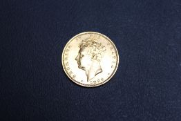 A GEORGE III 1829 SOVEREIGN - SHIELD BACK