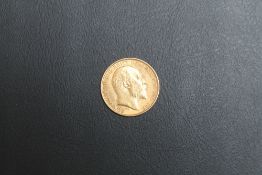 AN EDWARD VII 1909 GOLD HALF SOVEREIGN