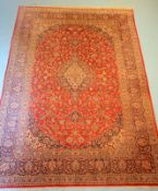 Großer pers. Teppich mit Keshan Muster,kleine Benutzungsspuren, 341 x 229cm.,,