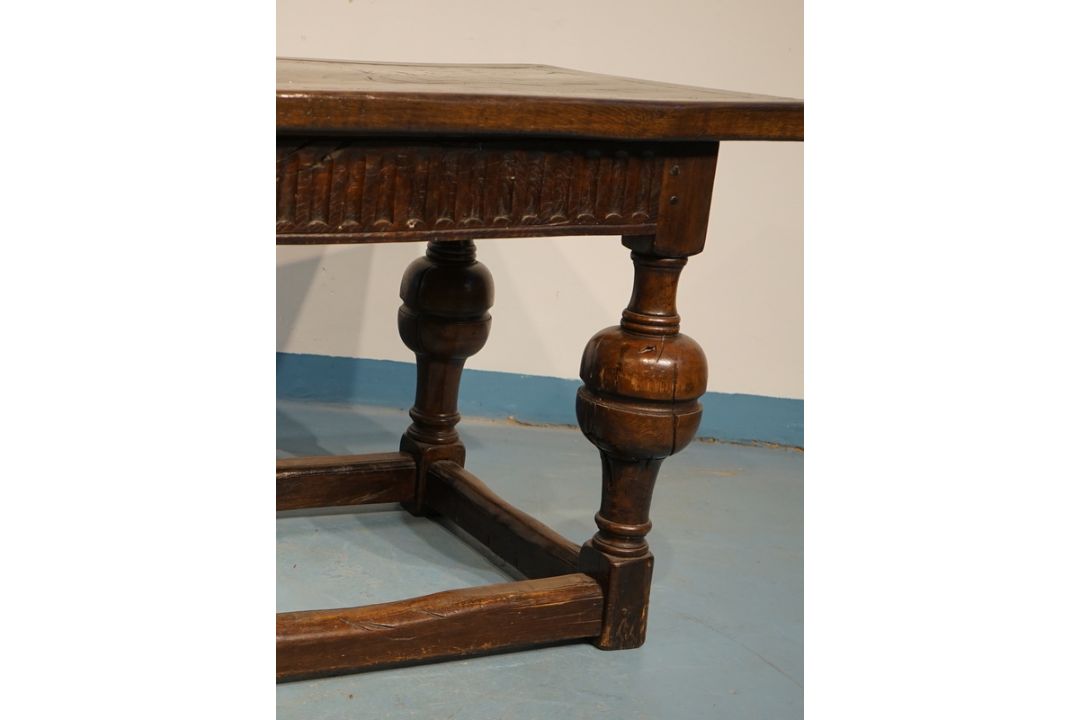 Kleine Speisetafel, Barock, England, 17.Jhd., u.V.a.T. - Bild 2 aus 4