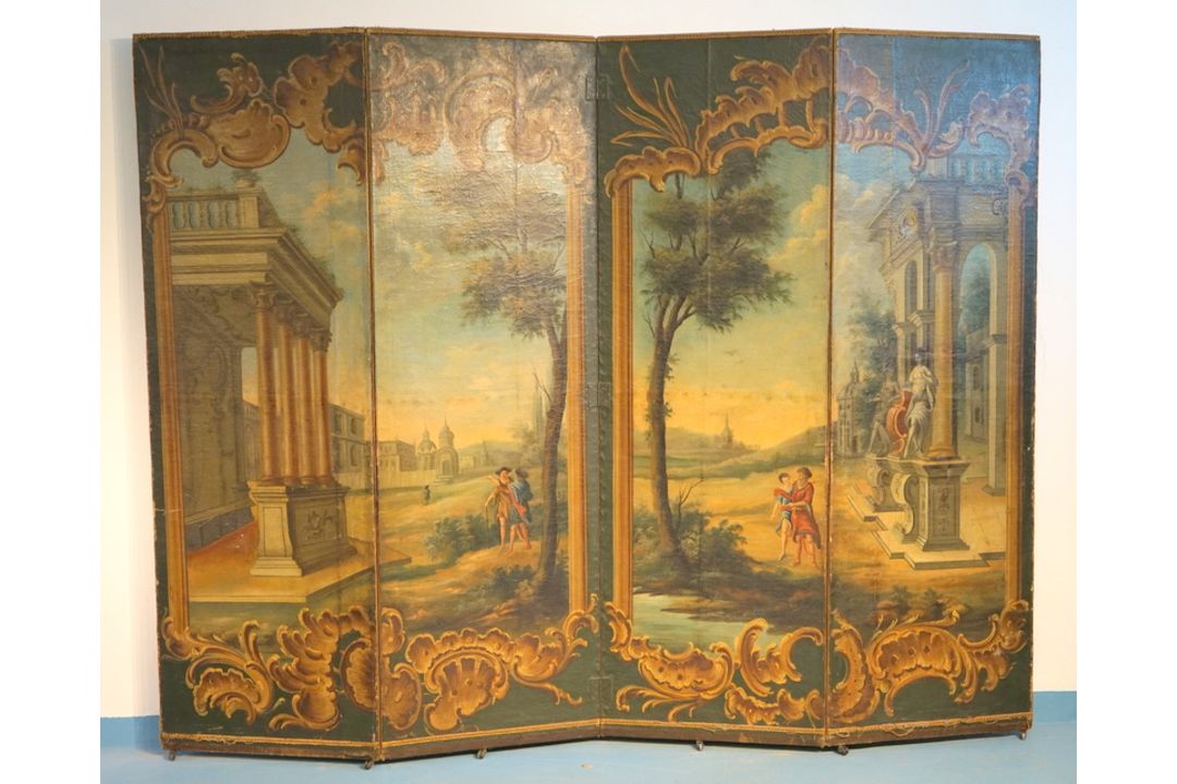 Großer Paravent des späten 18.Jhd. - Bild 2 aus 7