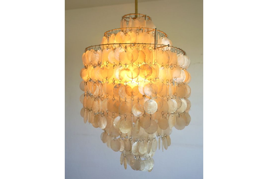 Perlmutterlampe in der Art von Panton Fun 3 dm - Bild 1 aus 2
